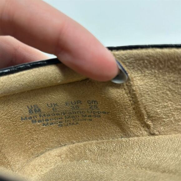 Naturalizer Suma Black Faux Leather Croc Print Slip-On Loafers Size 8 Casual - Picture 12 of 12